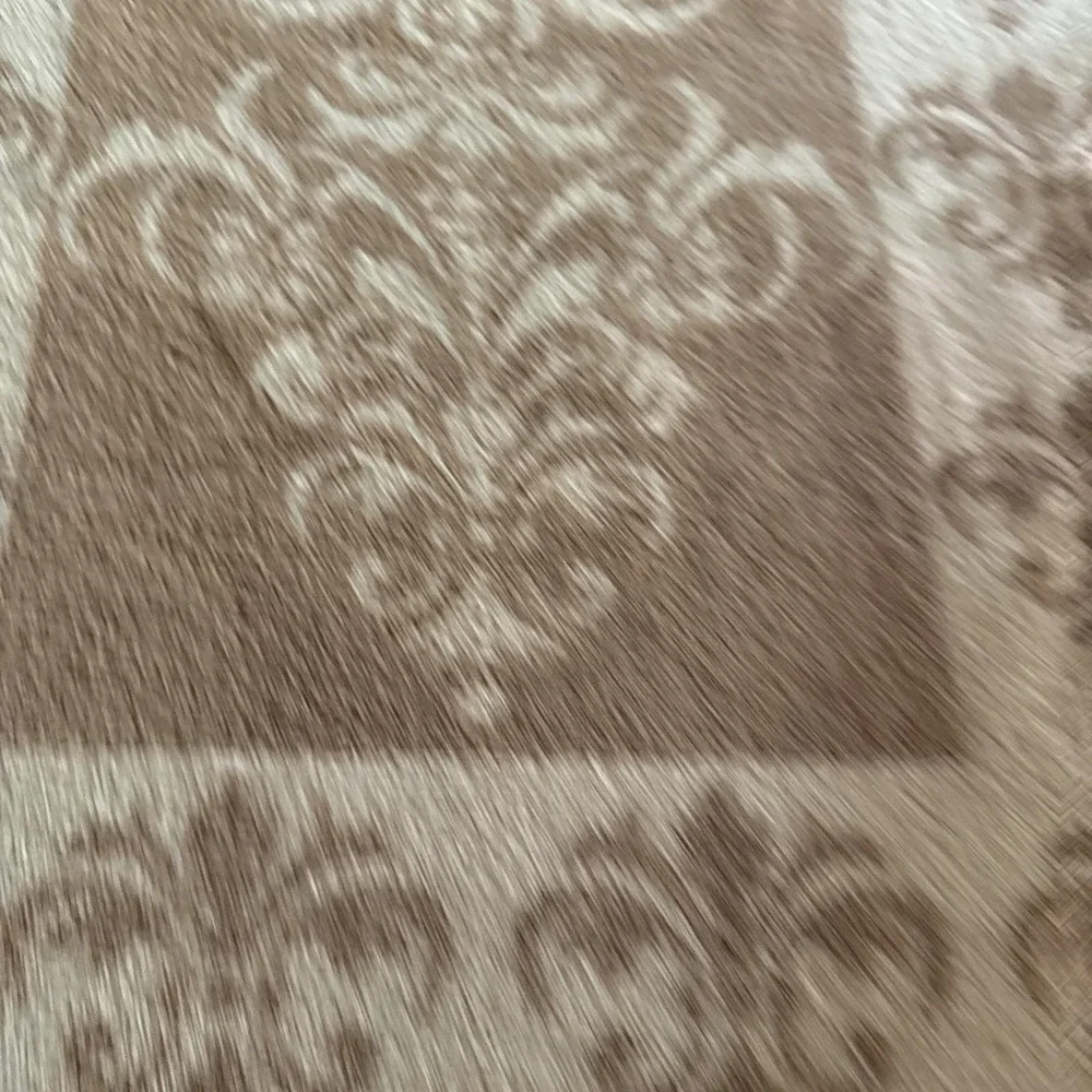 Vintage SET OF 2 Fieldcrest Bath Towels Mustard Damask Cotton Fringe Made In USA